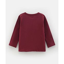 Bonfino Cotton Denim Dungarees With Full Sleeves T-Shirt - Grey Maroon