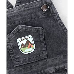 Bonfino Cotton Denim Dungarees With Full Sleeves T-Shirt - Grey Maroon