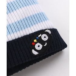 Bonfino Striped Woollen Cap Off White - Diameter 13 cm