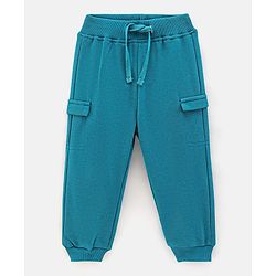 Bonfino Full Sleeves Sweatshirt And Jogger Set With Sticker Animal Print - Blue