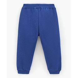 Bonfino Cotton Full Sleeves T-Shirt With Ankle Length Jogger Snowman Print - Navy