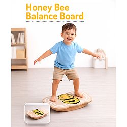 Bonfino Wooden Honey Bee Balance Board - Multicolour