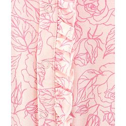 Babyoye Cotton Full Sleeves Sleepsuit Floral Print - Pink