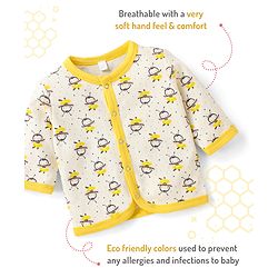 Bonfino Premium Cotton Gift Set Honey Bee Print Pack Of 6 - Yellow