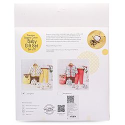 Bonfino Premium Cotton Gift Set Honey Bee Print Pack Of 6 - Yellow