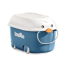 Bonfino Storage Box Pack of 2 - Green & Blue| Toys and Books Organizer| For Boys and Girls| Clip Lock Lid| Portable| Durable and Sturdy| Convenient Pull Handle