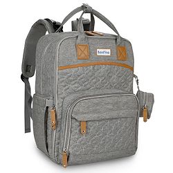 Bonfino Premium Multipurpose Diaper Backpack -  Grey