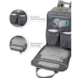 Bonfino Premium Multipurpose Diaper Backpack -  Grey