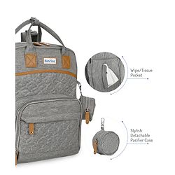 Bonfino Premium Multipurpose Diaper Backpack -  Grey