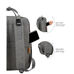 Bonfino Premium Multipurpose Diaper Backpack -  Grey