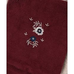 Bonfino 100% Cotton Embroidered Dungaree with Full Sleeves Inner Tee - Maroon