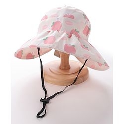 Bonfino Free Size Fashionable Bucket Hat Fruity Print - Pink