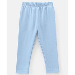 Bonfino Cotton Knit Ankle Length Leggings Solid & Floral Print Pack of 3 - Pink Blue & White