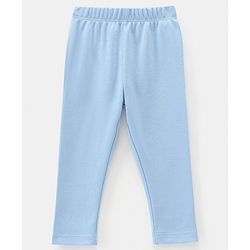 Bonfino Cotton Knit Ankle Length Leggings Solid & Floral Print Pack of 3 - Pink Blue & White