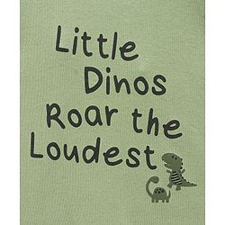 Bonfino 100% Cotton Knit Half Sleeves T-Shirts Dino Print Pack of 5 - Green Peach & White
