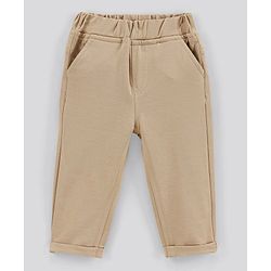 Bonfino Full Sleeves Solid Party Suit - Beige