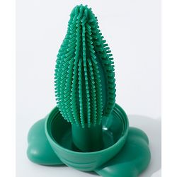 Bonfino Bottle & Nipple Cleaning Brushes with Elephant Detailing - Green| Straw Brush| Scratch Resistant| Silicone & Sponge Heads| BPA Free & Non-toxic| Easygrip Handle| Bottles, Sippers, Teats, Straw