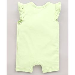 Bonfino 100% Cotton Knit Frill Sleeves Rompers Fruits & Polka Dots Print Pack of 3 - Multicolour