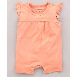 Bonfino 100% Cotton Knit Frill Sleeves Rompers Fruits & Polka Dots Print Pack of 3 - Multicolour