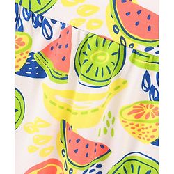 Bonfino 100% Cotton Knit Frill Sleeves Rompers Fruits & Polka Dots Print Pack of 3 - Multicolour