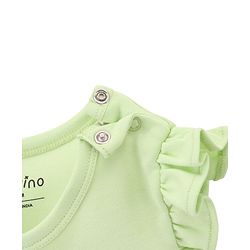 Bonfino 100% Cotton Knit Frill Sleeves Rompers Fruits & Polka Dots Print Pack of 3 - Multicolour