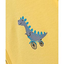 Bonfino 100% Cotton Full Sleeves Sleepsuit Dino Logo Print Pack of 3 - Multicolour