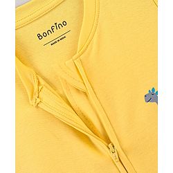 Bonfino 100% Cotton Full Sleeves Sleepsuit Dino Logo Print Pack of 3 - Multicolour
