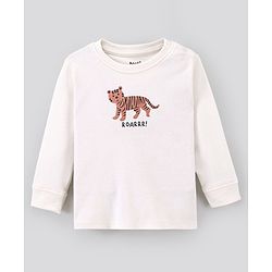 Bonfino 100% Cotton Knit Full Sleeves Night Suit Tiger Print Pack of 3- White Blue & Light Blue