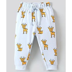 Bonfino 100% Cotton Knit Full Sleeves Night Suit Elephant & Deer Print Pack of 3- Yellow Grey & Red