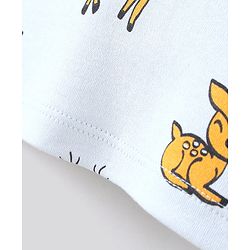 Bonfino 100% Cotton Knit Full Sleeves Night Suit Elephant & Deer Print Pack of 3- Yellow Grey & Red