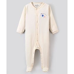 Bonfino 100% Cotton Full Sleeves Sleep Suits Elephant Print Pack of 2 - Blue & White