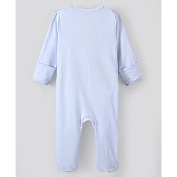 Bonfino 100% Cotton Full Sleeves Sleep Suits Elephant Print Pack of 2 - Blue & White