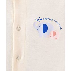 Bonfino 100% Cotton Full Sleeves Sleep Suits Elephant Print Pack of 2 - Blue & White