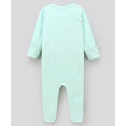 Bonfino 100% Cotton Knit Full Sleeves Sleep Suits Panda Print & Patch Work Pack of 2 - Peach & Blue