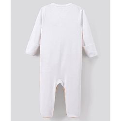 Bonfino 100% Cotton Knit Full Sleeves Sleep Suits Pack of 3 Teddy & Stars Print - Grey & White