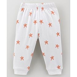 Bonfino 100% Cotton Full Sleeves Night Suit Bear & Stars Print Pack of 3- White
