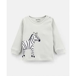Bonfino 100% Cotton Full Sleeves Night Suit Leopard & Zebra Print Pack of 3- Peach & White