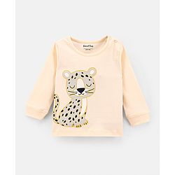 Bonfino 100% Cotton Full Sleeves Night Suit Leopard & Zebra Print Pack of 3- Peach & White