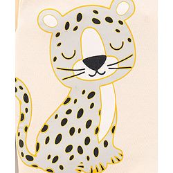 Bonfino 100% Cotton Full Sleeves Night Suit Leopard & Zebra Print Pack of 3- Peach & White