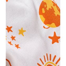 Bonfino 100% Cotton Full Sleeves Night Suit Sun & Rainbow Print Pack of 3- Orange & Peach