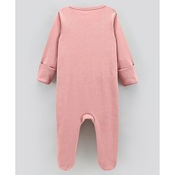 Bonfino 100% Cotton Full Sleeves Animal Print Sleep Suits Pack of 2 - Peach & White