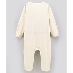 Bonfino 100% Cotton Full Sleeves Sleep Suits Animal Print Pack of 2 - Off White
