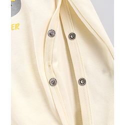 Bonfino 100% Cotton Full Sleeves Sleep Suits Animal Print Pack of 2 - Off White