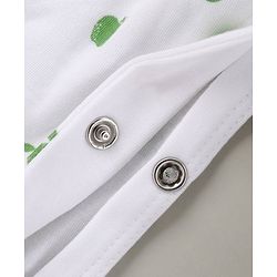 Bonfino 100% Cotton Full Sleeves Sleep Suits Fruits Print Pack of 2 - White & Offwhite