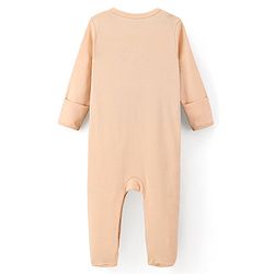 Bonfino 100% Cotton Knit Full Sleeves Sleep Suits Stars Print Pack of 2 - White & Beige