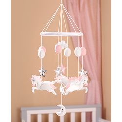 Bonfino Premium Unicorn Hanging Rattle Toy for Craddle|0-6 Months| Nursery Decoration|moving Toy for Baby Beds|develops Visual Senses & Motor Skills| Birthday Gift