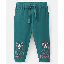 Bonfino 100% Cotton Full Sleeves Animal Print Night Suit - Green