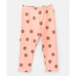 Bonfino 100% Cotton Knit Full Sleeves T-Shirt & Pyjama Co-Ord Night Suit with Animal & Polka Dots Print Pack of 3 - Peach Ivory Lilac