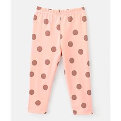 Bonfino 100% Cotton Knit Full Sleeves T-Shirt & Pyjama Co-Ord Night Suit with Animal & Polka Dots Print Pack of 3 - Peach Ivory Lilac