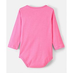 Bonfino 100% Cotton Knit Full Sleeves Onesies Bow Print Pack of 3 - Ivory & Pink
